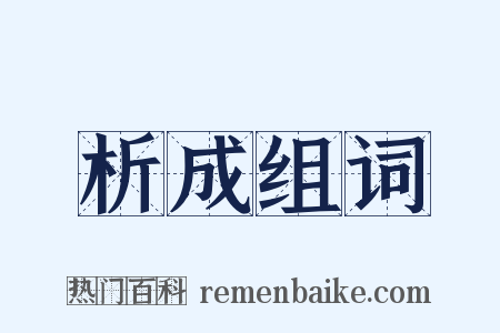 析成组词是什么意思的图片